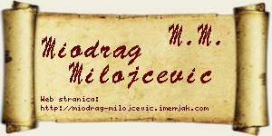Miodrag Milojčević vizit kartica